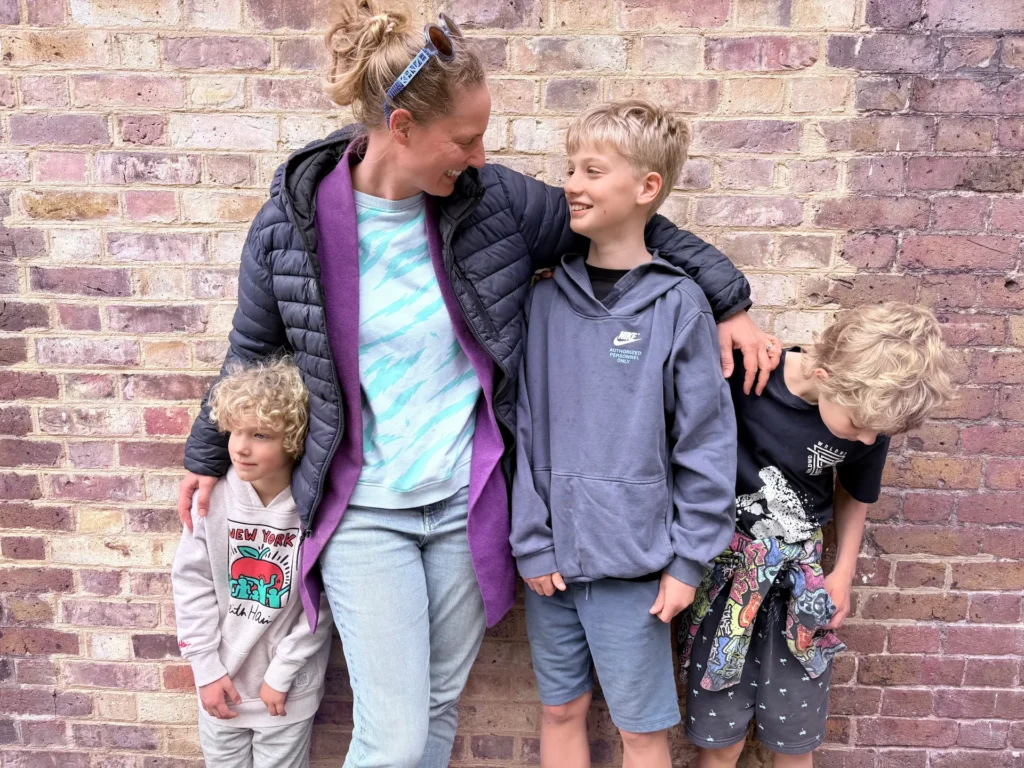 Lucy and her boys.